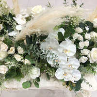 Kunden spezifische Geschenke Schöne und natürliche Seide künstlicher Desktop-Blumenstrauß rosa Glyzinien rose Blumen gang Läufer