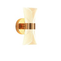 Lampe murale de chevet LED en aluminium, design moderne et minimaliste, luxe léger, abat-jour en acrylique en forme de corne, intensité réglable, pour l'intérieur et l'extérieur
