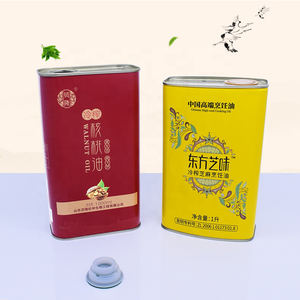 Lata cuadrada de aceite de sésamo de 1 litro personalizada, diseño personalizado, contenedor de impresión, embalaje de latas de aceite de cocina - Product Image 4