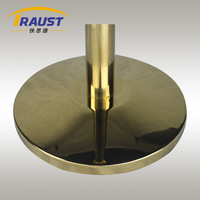 Traust Poteaux de guidage métalliques pour files d'attente, avec barrière en corde de velours or et rouge, pour la gestion des files et le contrôle des foules
