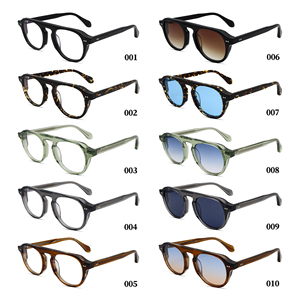 Color Retro Circular <strong>Eyeglass</strong> <strong>Frame</strong>, Unisex Acetate Optical <strong>Eyeglass</strong> <strong>Frame</strong>, Supports Customized Chinese Manufacturing logo - Product Image 3