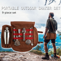 Sac à outils en toile pour barman professionnel, sac à bandoulière antichoc, sac de rangement portable pour outils à vin, sac de transport pour kit de bar