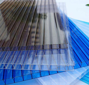 Panneau solaire en polycarbonate creux à double couche, transparent bleu marine de qualité optique, à haut débit lumineux, pour véranda - Product Image 1