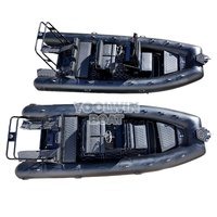Bateau semi-rigide (RIB) de luxe en aluminium 580, durable et léger, pour la pêche, les sports nautiques et les loisirs, idéal comme bateau d'accompagnement ou annexe pour yacht, à vendre.