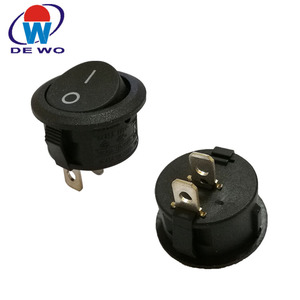 مفتاح روكر دائري صغير أسود بقطر 20 مم، 10 أمبير 250 فولت، مع شهادة UL لـ - Product Image 2