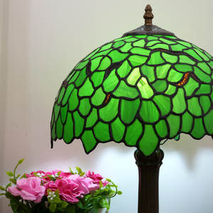 30CM estilo mediterráneo contemporáneo creativo Simple bar restaurante dormitorio mesita de noche Tiffany vidrieras lámpara de mesa Industrial - Product Image 4