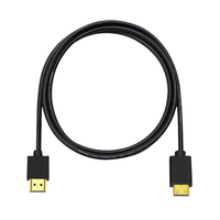 Cable Mini Xput de Alta Velocidad para Conexión Macho, 4K 60Hz, Ultrafino, Chapado en Oro, para HDTV, Monitor, Reproductor de DVD y PS4