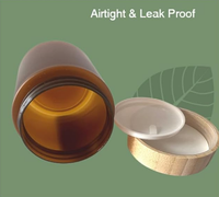 Couvercle rond en bambou personnalisé en usine, de haute qualité, avec bouchon à vis, écologique, réutilisable et étanche pour bocaux à large ouverture de 8 oz