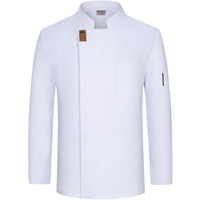 Vêtements de travail pour chefs en gros pour femmes et hommes, uniformes de restauration à manches longues en sergé pour restaurants occidentaux, boulangeries et pâtisseries