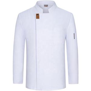 Chef souriant vêtements de travail transfrontaliers pour femmes hommes sergé à manches longues uniformes de restauration pour restaurant occidental cuisson pâtisserie - Product Image 5