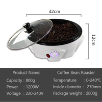 Machine à torréfier les grains de café automatique domestique avec revêtement antiadhésif, séchoir pour céréales, arachides grillées et pop-corn de haute qualité