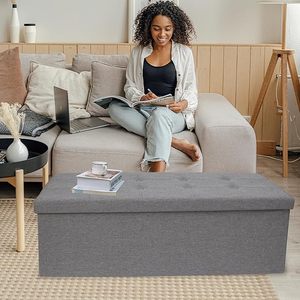 Banc de rangement pliant moderne de haute qualité pour salon, grande capacité, gain de place, en tissu, ottoman, personnalisable, vente en gros usine - Product Image 1