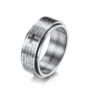 Titanium Steel Rotating <b>Ring</b> Unisex Jewelry Gift For Anxiety Relief - Product Image 1