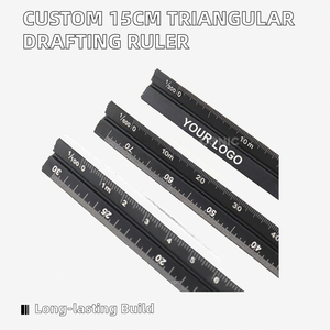 Bán nhà máy trực tiếp tùy chỉnh 15cm 6inch Hợp kim nhôm 3 mặt Kỹ Thuật Quy mô tam giác cho kiến trúc soạn thảo Cai Trị - Product Image 2