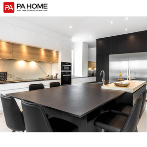 PA Bán Buôn Melamine Thiết Kế Hiện Đại Đen Sơn Mài Tủ Bếp - Product Image 3