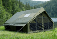 Tente gonflable de camping extérieure pour 6 à 12 personnes, double couche, tissu Oxford 300D, quatre saisons, imperméable 3000 mm, une chambre, un salon