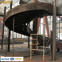 Escalier en acier conforme CE, escalier métallique industriel robuste avec grille antidérapante pour entrepôt et bâtiment en UE