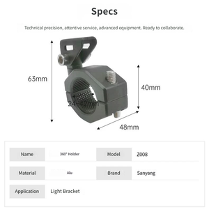 Soporte Universal para Faros Antiniebla de Motocicleta, Abrazadera para Tubo, Soporte para Barra Antichoque, Guardabarros, Amortiguador, Soportes para Luces LED - Product Image 6