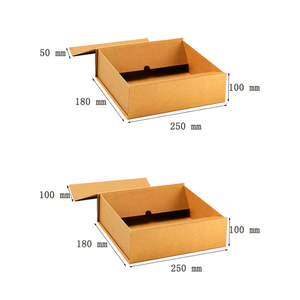 Boîte d'emballage cadeau pliable haut de gamme avec logo personnalisé papier kraft en carton rigide fermeture magnétique paillettes photo bronzée réutilisable - Product Image 5