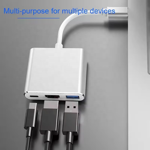 באיכות גבוהה 4k עבור hdtv סוג אלומיניום-c <span class=keywords><strong>usb</strong></span> <span class=keywords><strong>3.1</strong></span> כדי usb3.0 3 ב-1 תחנת עגינה מתאם רכזת עבור ביצועים PC hdtv ביצועים במלאי - Product Image 4