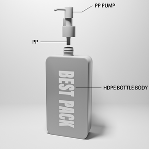 250 ml 350 ml 500 ml <span class=keywords><strong>HDPE</strong></span> <span class=keywords><strong>Lotion</strong></span> bơm mỹ phẩm vuông chai dầu gội Dispenser lỏng xà phòng bao bì nhựa chai dầu gội đầu - Product Image 4