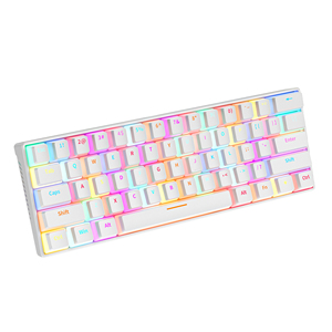 Teclado Mecánico Portátil para Juegos, 60%, con Interruptores, Teclas Pudding, Retroiluminación RGB, Mini, con Cable, para Oficina, Portátil, PC, Mini, Blanco - Product Image 4