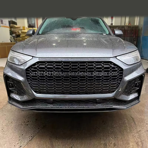 Grille de voiture RSQ5 pour Audi Q5 B9.5 modifier la calandre de pare-chocs avant en nid d'abeille noire RSQ5 2022 2023 2024 2025 - Product Image 3