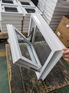 Piezas de manivela abatibles de estilo de lujo alemán de vinilo superior de diseño personalizado ventanas de ideas de diseño abatibles UPVC - Product Image 2
