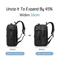 Sac à dos pour ordinateur portable en polyester Arctic Hunter, pochette détachable, sac d'affaires, grande capacité, sac à dos imperméable pour hommes