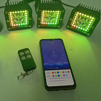 Feux de travail LED carrés de 3 pouces 12W, projecteurs LED 12W 4D, éclairage ponctuel hors route, camion, SUV, 4x4, feux LED