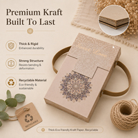 Boîte cadeau en papier kraft gaufré écologique avec poignée en cuir, recyclable, pour mariage, bonbons, cadeaux de demoiselle d'honneur