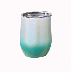 Venta al por mayor: Vaso térmico de acero inoxidable de 12 oz con tapa, diseño arcoíris, para café y otras bebidas. - Product Image 5