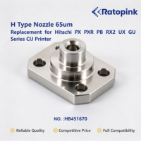 Buse de type H Ratopink HB451670 65um, Remplacement pour imprimante CIJ Hi-tachi PX PXR PB RX2 UX GU Series