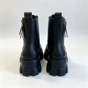 Botines de mujer de piel sintética con punta redonda, antideslizantes, impermeables, con suela de goma, para todas las estaciones, botas de nieve para mujer. - Product Image 4