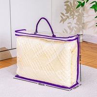 Sacs de rangement transparents en PVC avec poignées, imperméables et réutilisables, pour la literie, les jouets, les livres, le rangement domestique et les placards