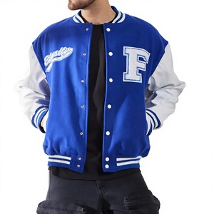 Veste universitaire unisexe élégante et tendance de qualité supérieure avec col montant et logo frontal - Product Image 1