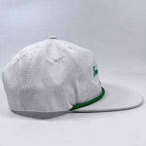 Cappello in corda verde di moda per gli ospiti personalizzato ricamato da Charleston con amore non strutturato 5 pannello bianco Snapback - Product Image 4