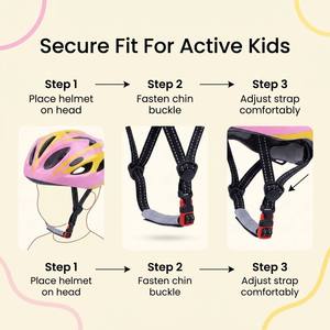 <span class=keywords><strong>Casque</strong></span> de sécurité pour enfants, coque PC EPS, 18 aérations, réglable, unisexe, bleu rose, pour skateboard, roller, vélo d'équilibre, cyclisme - Product Image 4
