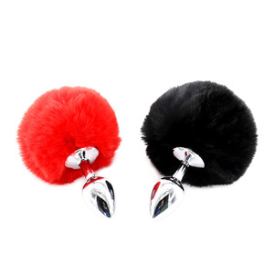 Plug anale in acciaio inossidabile con coda di coniglio, giocattolo erotico per stimolazione anale femminile e gay. - Product Image 6