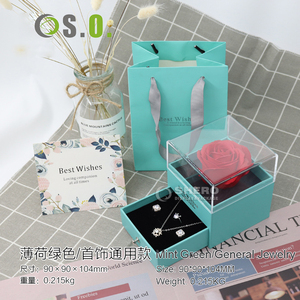 SHERO, logotipo personalizado, elegante, lujo, embalaje de papel de cartón, cajas de joyería de rosas para collar, anillo, pendiente - Product Image 5