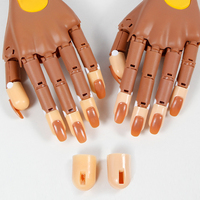 ABS pratique main ongles Kit de formation pratique réaliste main pour acrylique ongles formation main articulée