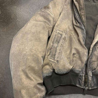 Veste bomber pour homme sur mesure, coupe ample, imperméable, à fermeture éclair, rembourrage matelassé à l'intérieur, patchs brodés