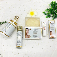 Coffret Soins Naturels Gluta Collagène Anti-Taches, Anti-Rides Hydratant Peau Plus Douce Lisse, Anti-Cernes Femmes