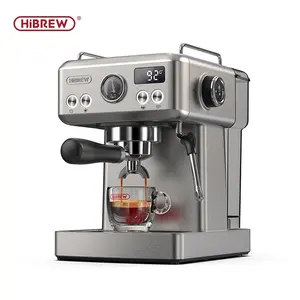 HiBREW H10A 58mm Portafilter Black Semi Automatic Espresso Cappuccino Temperature Adjustable Coffee Maker Machine