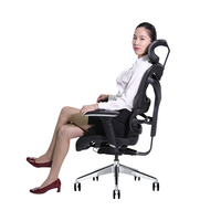 Chaise de bureau ergonomique en maille chaise d'ordinateur à dossier haut avec support lombaire pour bureau à domicile