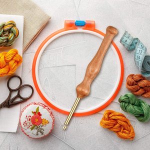 4 pièces ensembles stylos à broder couture manche en <span class=keywords><strong>bois</strong></span> bricolage artisanat poinçon aiguille <span class=keywords><strong>bois</strong></span> tissage outils couture Applique embellissement - Product Image 3
