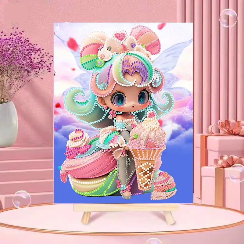 Werbe verkauf 5D Diamond Painting Kits für Erwachsene Anfänger Ice Cream Princess Diamond für Home Decor