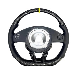 พวงมาลัยคาร์บอนไฟเบอร์3K สำหรับรถ Mercedes <span class=keywords><strong>AMG</strong></span> C63 E63 GLE63 W205 W213ฐานแบนดีไซน์รูปตัว D - Product Image 1