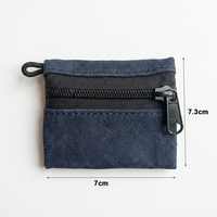 Tas Kosmetik Mini Kanvas Berlapis Lilin dengan Logo Kustom, Kompartemen Utama Tahan Lama, Organizer Serbaguna, Kantong Makeup, Dompet untuk Penggunaan Sehari-hari