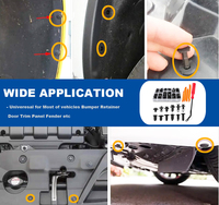 240 pièces Clips de fixation universels pour garnitures de voiture, clips de fixation automobile, assortiment de clips pour pare-chocs en plastique, kit de rivets pour carrosserie
